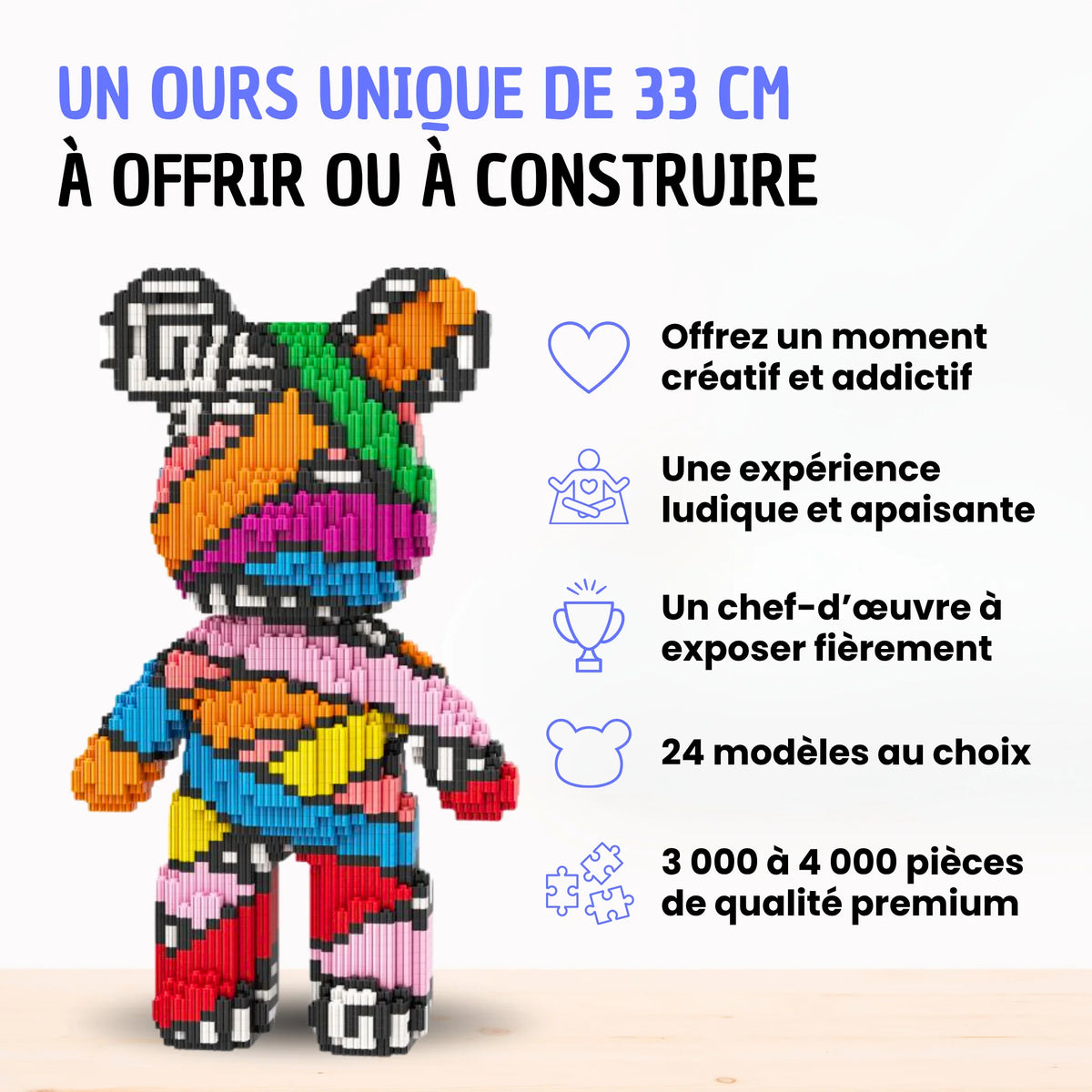 Pixi Bear™ Ours de 33 cm à Assembler